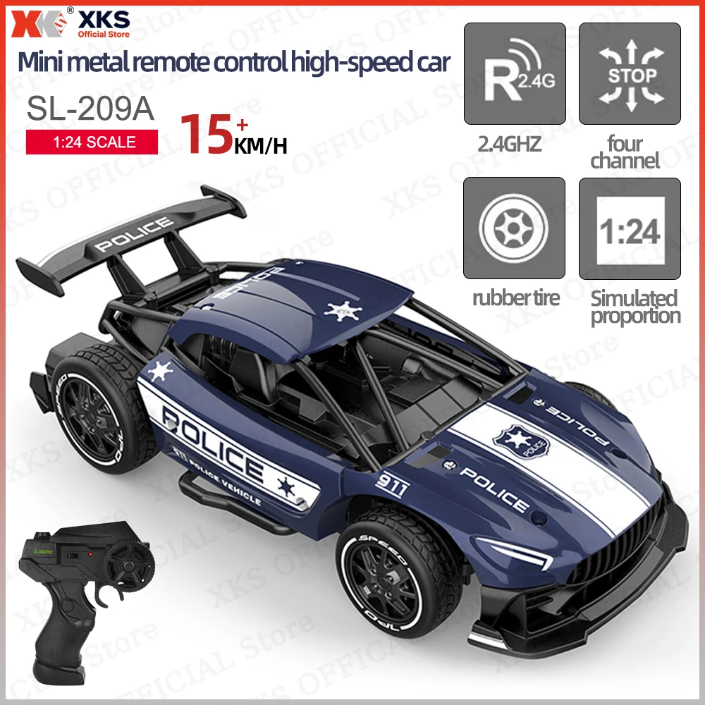 

XKS Sulong SL209A 1/24 Мини Радиоуправляемый автомобиль 2,4G с дистанционным управлением Высокоскоростной 15 км/ч Металлический корпус RC Drift Vehicle Игрушка в подарок для мальчиков и взрослых