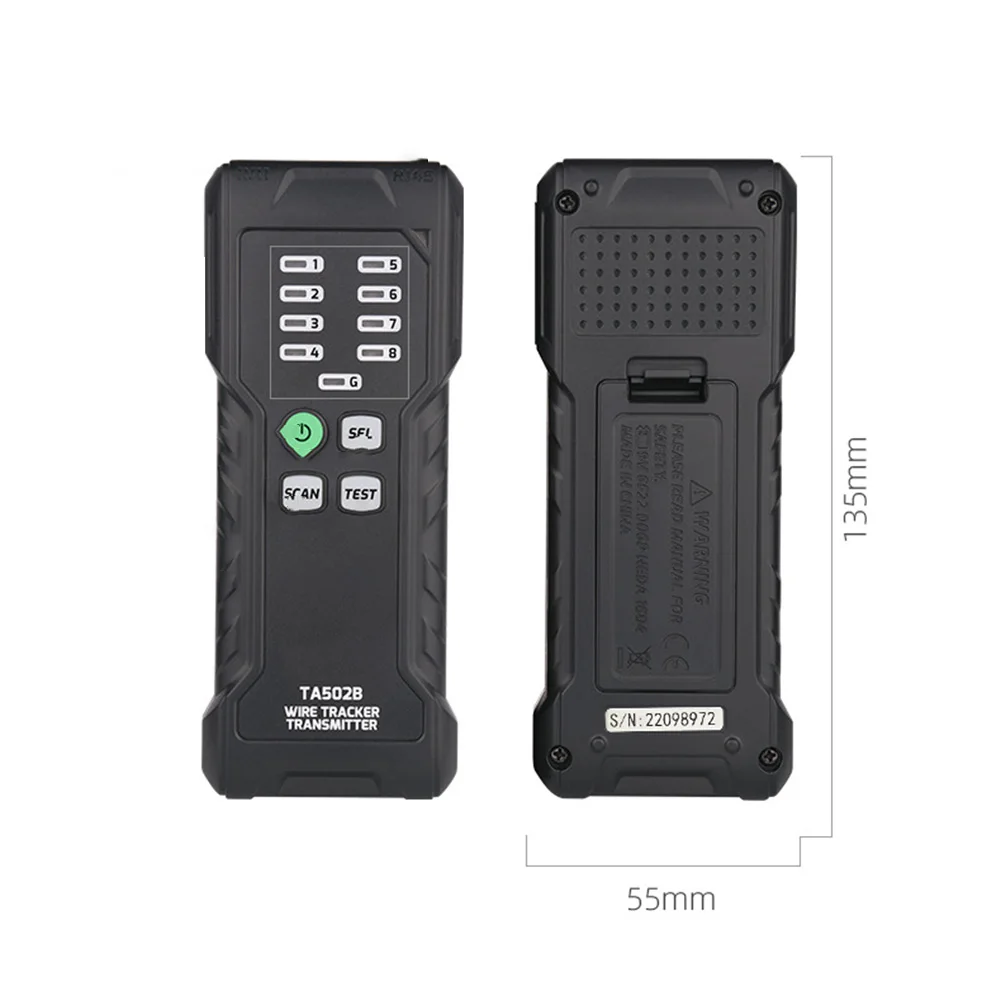 Digital Wire Locator for Network Cable Continuity with Circuit Break and Short Detection and For POE Live Line Trace Function
