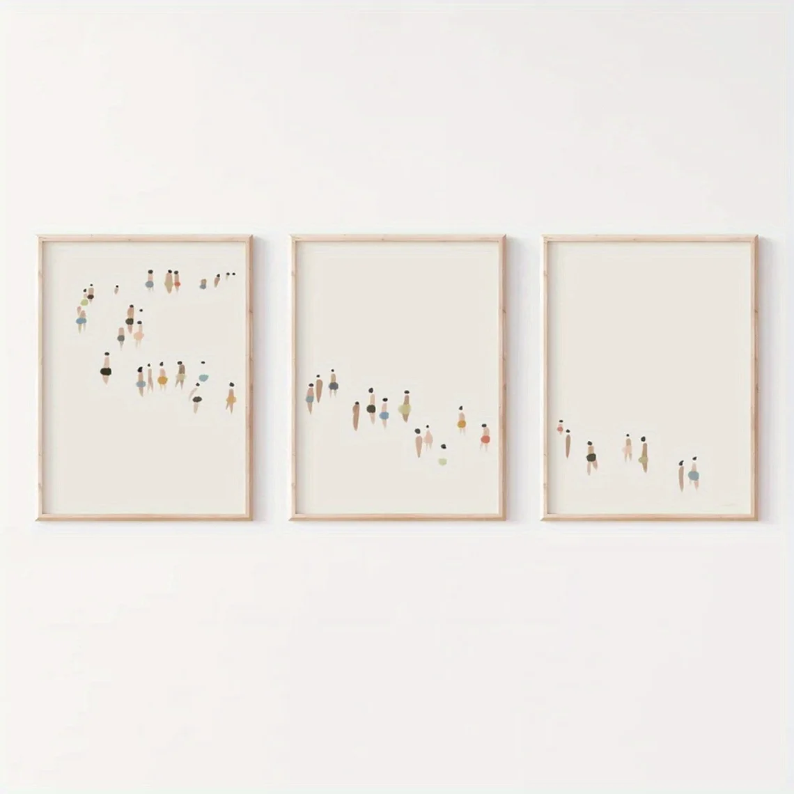 3 Stück/Set rahmenlose Leinwandbilder, Wandkunst, moderne Poster, minimalistische Wandkunst, Stranddekoration, abstrakte Wandkunst für das Schlafzimmer