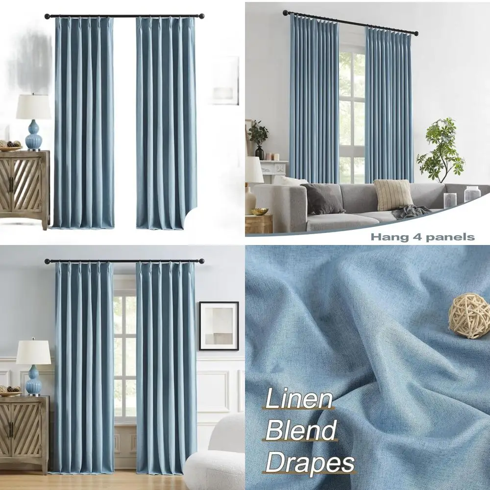 

Плотные шторы с термоизоляцией 96, комплект из 2 панелей со складками, ширина 40 для гостиной, спальни, детской комнаты