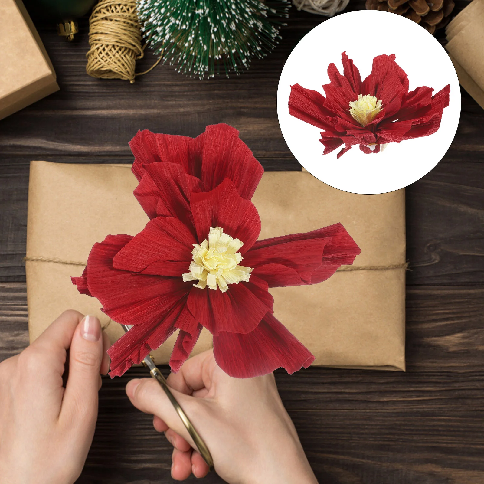 

10 Pcs Crepe Paper Bouquet Foam Flowers Decor Craft Fake Small Wall Decoration Party Artificial of Decorative Plant Baby