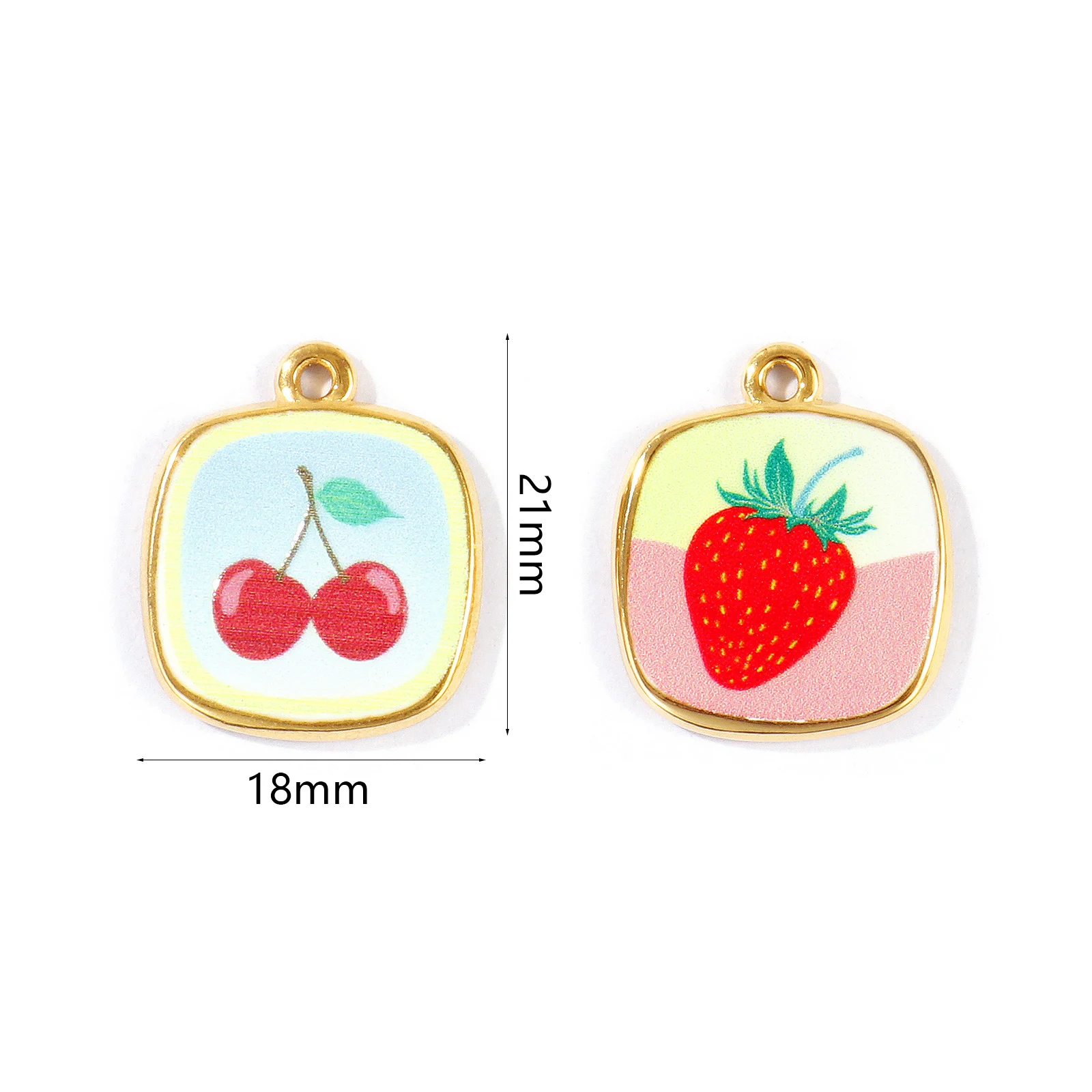 2pcs Stainless Steel Charms 18 - đánh giá và giá Foods X