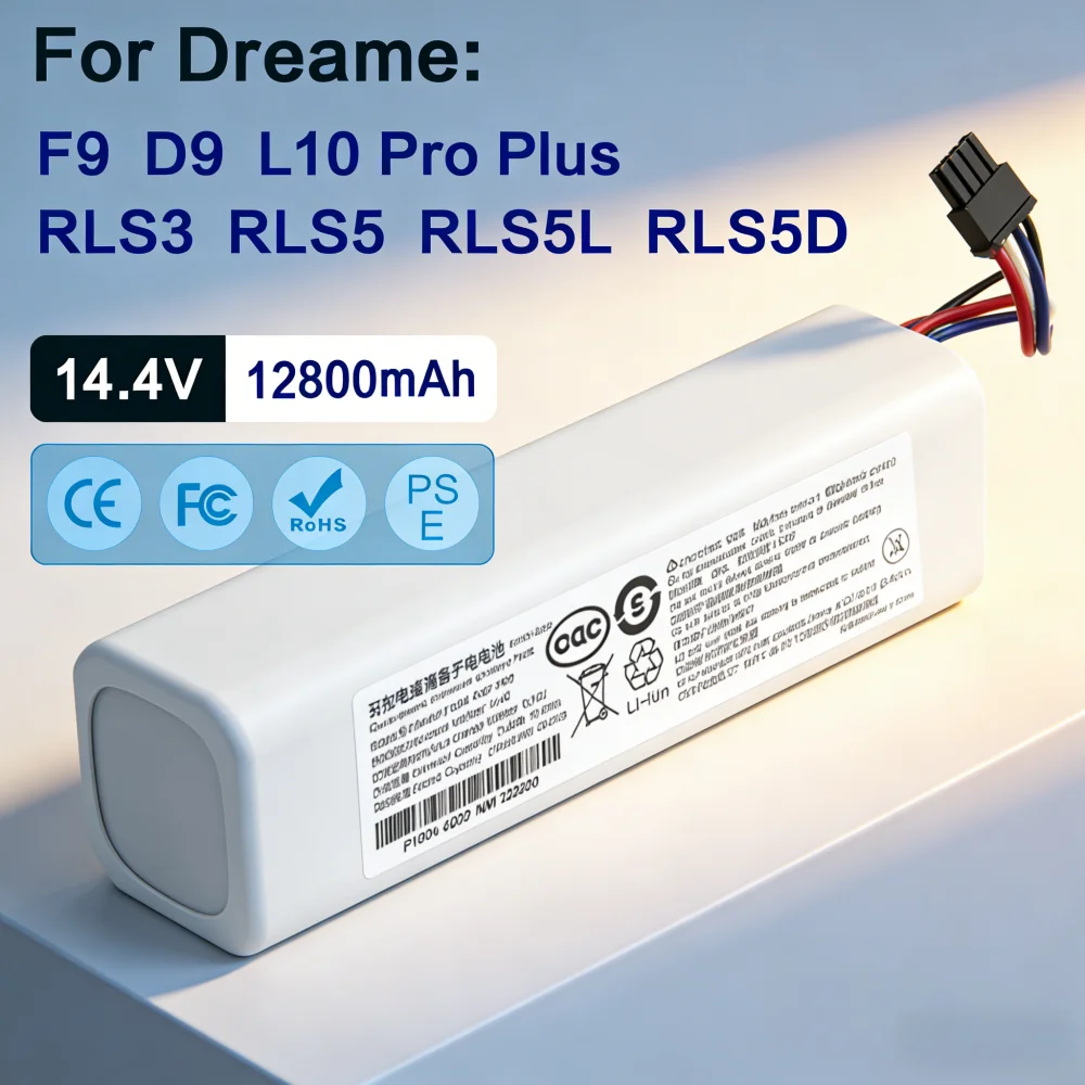 

Литий-ионный аккумулятор 14.4V 6500mAh для робота-пылесоса Dreame F9 D9 L10 Pro Plus RLS3 RLS5 RLS5L RLS5D