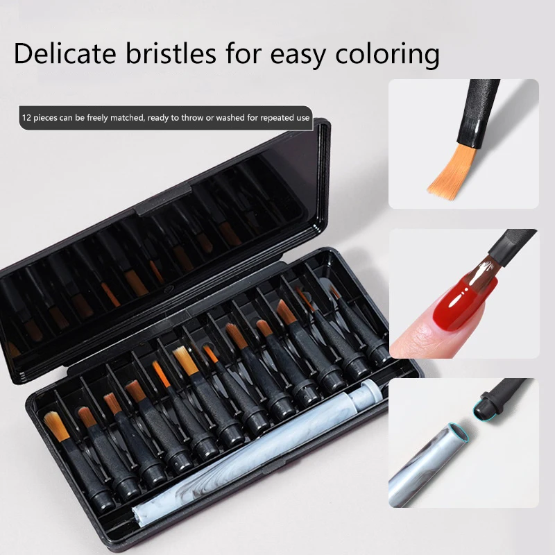 

13Pcs/set Nail Art Replacement Brushes Set Nail Elongated Lines Striping Drawing UV Gel Painting Nail Design Pen Manicure Tool