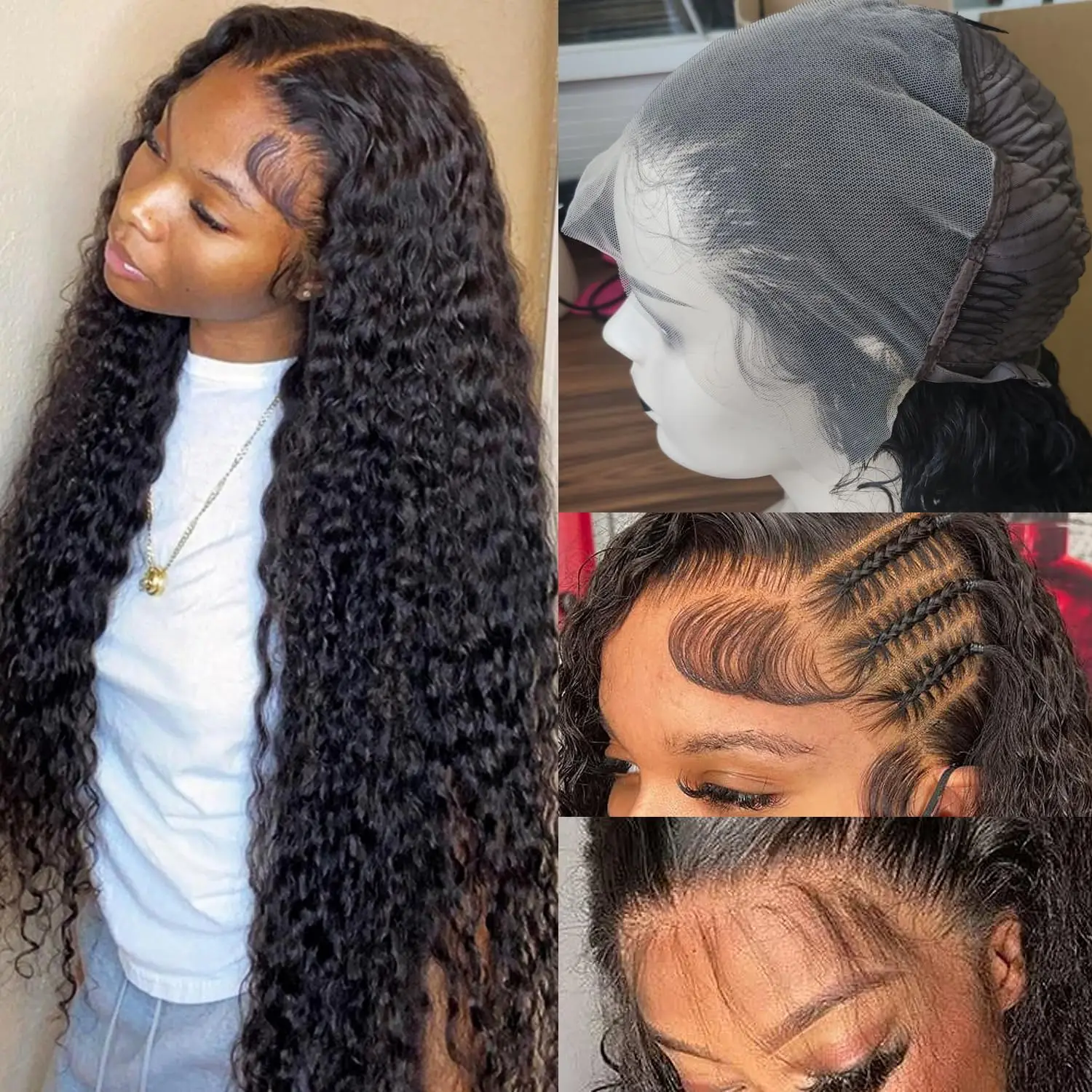 Lemoda 30 بوصة 13x6 كامل الدانتيل الباروكات الأمامية 200% الكثافة 15A موجة عميقة الباروكات شعر الإنسان HD الدانتيل الباروكات الأمامية قبل قطعها شعر مستعار