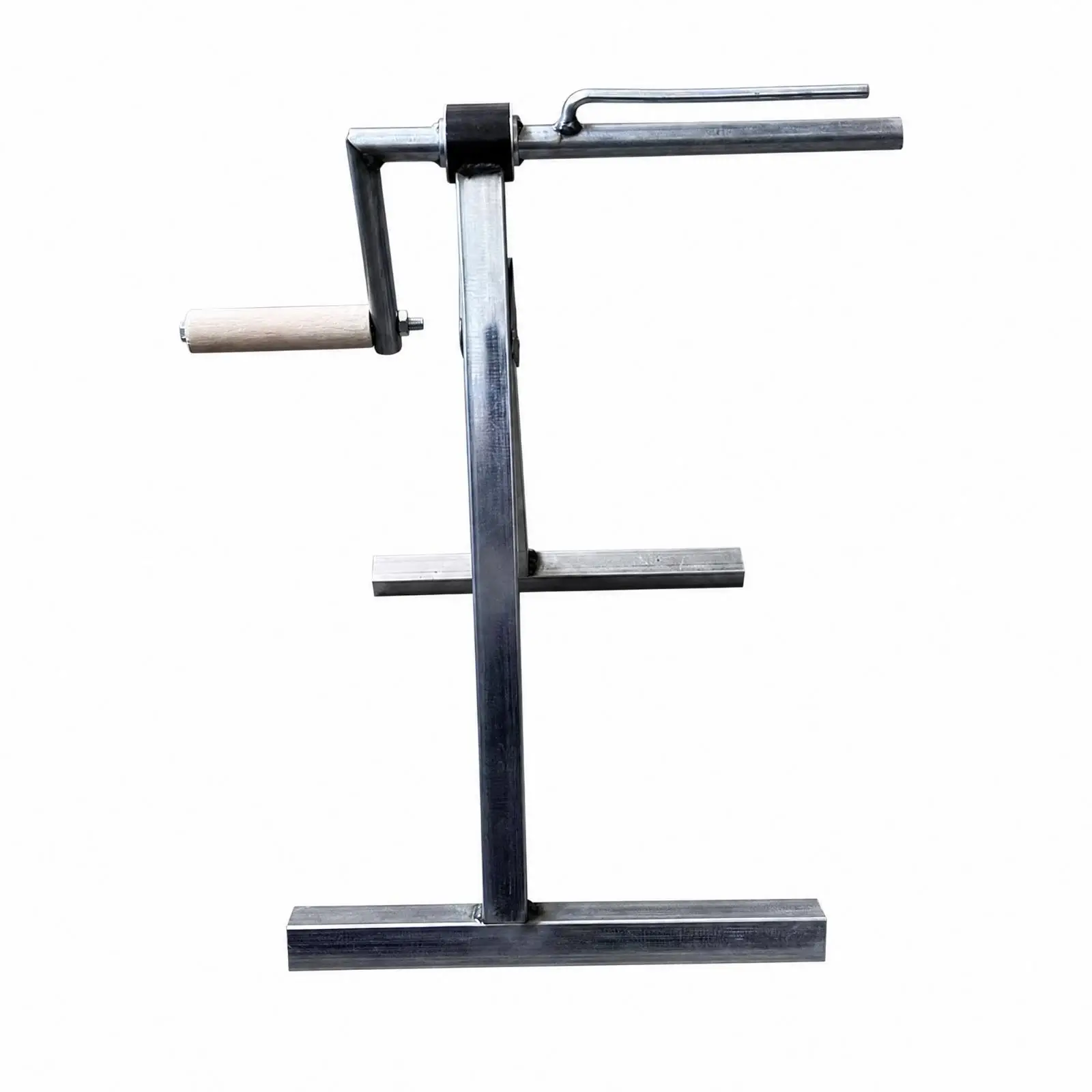 Manual Garden Hose Reel Winding Rack with Welded Metal Frame for Organized Water Hose Storage