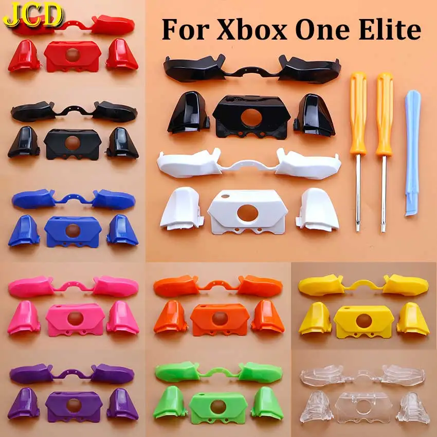 LT RT RB LB Bumpers Buttons For Xbox One Elite Controller Trigger Surround Guide ON OFF Button Middle Holder W/ Screwdriver Tool