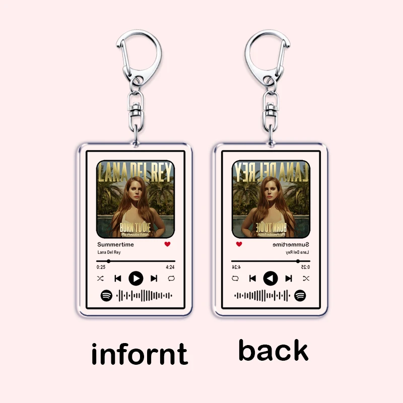 Trending Lana Del Rey Keychain for Women Accessories Music Summertime Sadness Young and Beautiful Tough Keying Jewelry Fans Gift