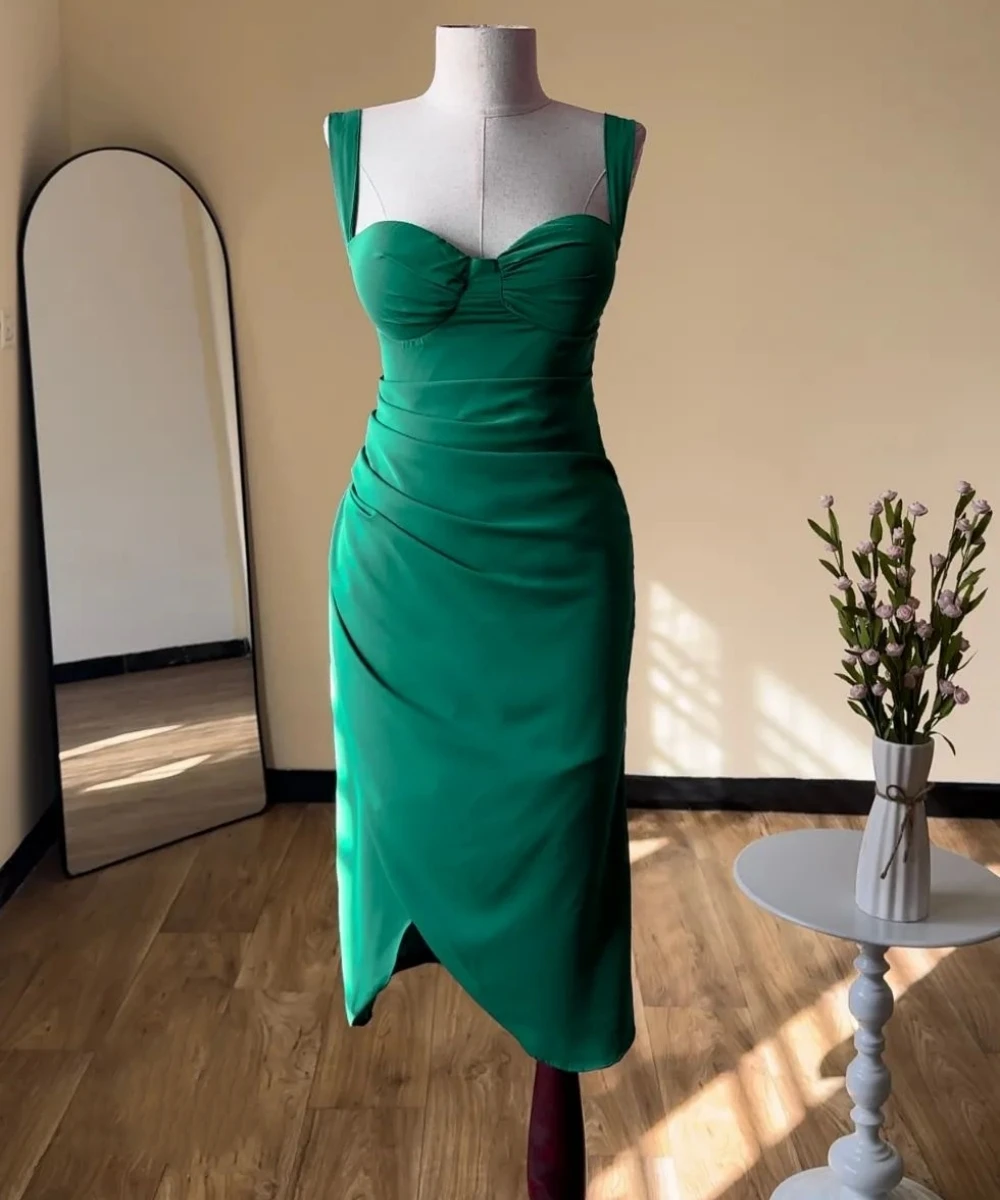 

Retro Jersey Ruched A-line Strapless Midi Dresses Prom Dresses Fashion Elegant Exquisite High Quality Sexy Sparkle Intricate