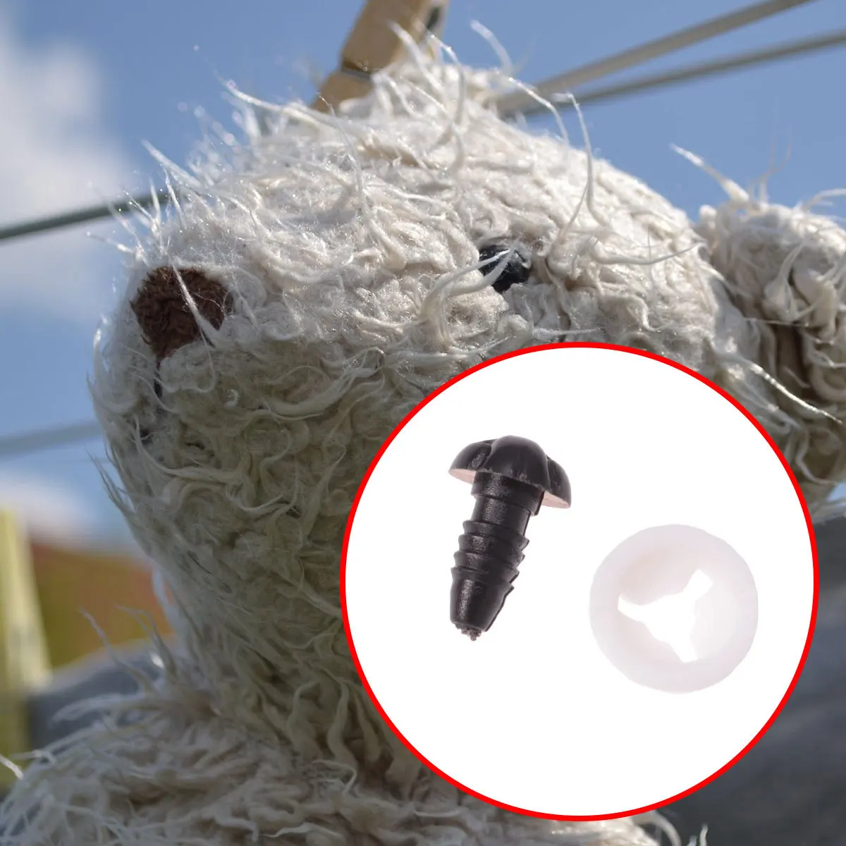 

10Pcs Plastic Dog Nose Accessories 11Mm Black Handmade DIY Crafts Repair Crochet Knitting Stuffed Animal Nose