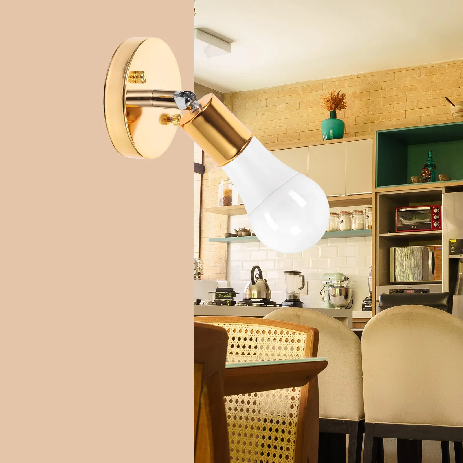

180 Degree Rotatable E27 Screw Lamp Holder Wall Ceiling Mount Adjustable Light Socket Industrial Style Bulb Base Universal