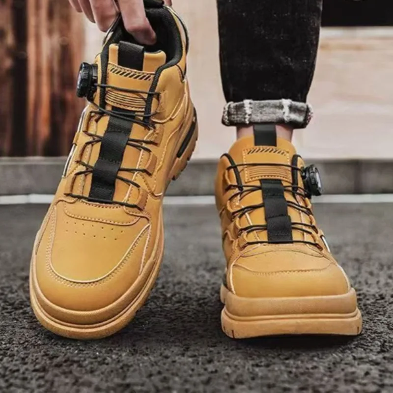

Мужские уличные ботильоны, осень 2026, удобная нескользящая повседневная обувь, короткие ботинки, модная спортивная обувь с высоким берцем