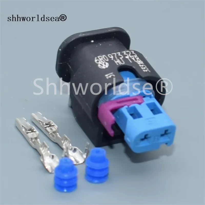 

Shhworldsea 2-контактный автоматический разъем топливной форсунки, водонепроницаемые заглушки датчика удара 0-2112986-1 1-1718643-1 для VW для Audi