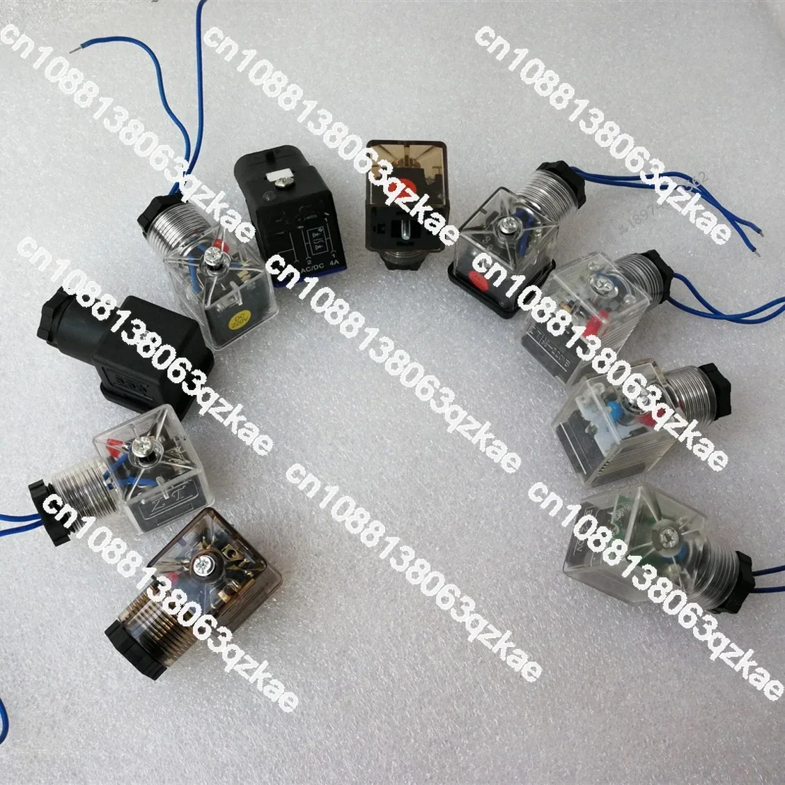 Hydraulic solenoid valve plug 24V DIN43650 rectifier with light 250V 380V 10A 220 MPM