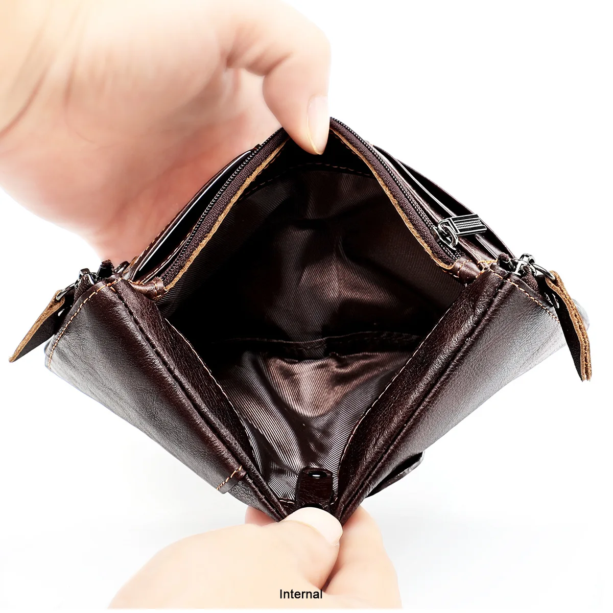 Genuine Leather Short Men RFID Wallets Name Engraving Leather Card Holder Brand Men Retro Coin Pocket Zipper Male Wallet
