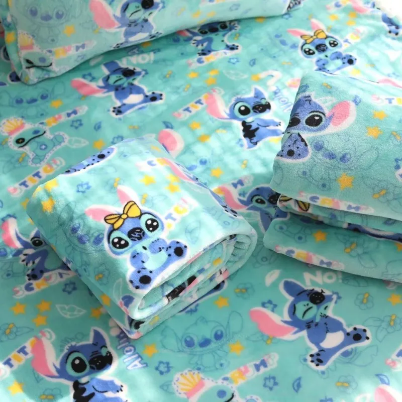 

Плюшевое одеяло Kawaii Stitch, плюшевое одеяло с кондиционированием воздуха, плюшевая наволочка, подарки для детей