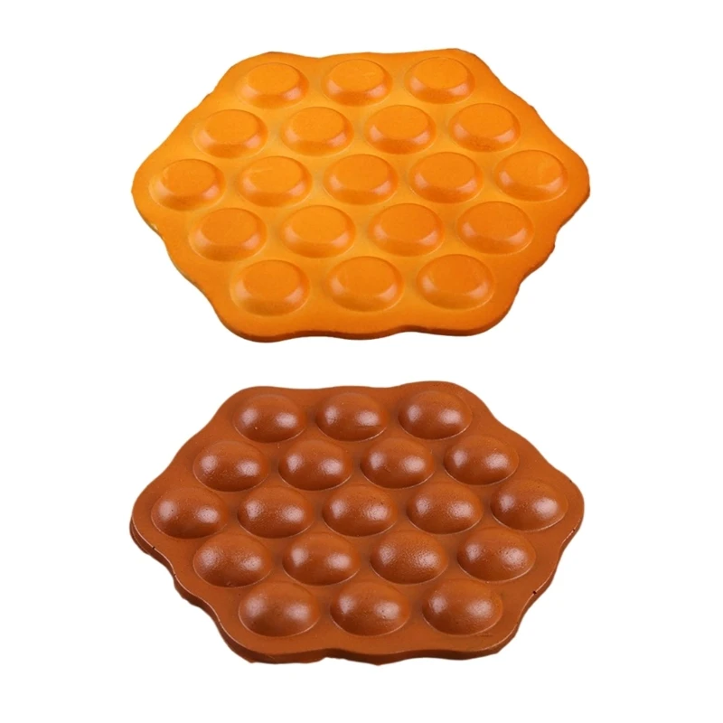 Realistic Simulation Eggs Waffles Models for Kitchen Display Photography Props