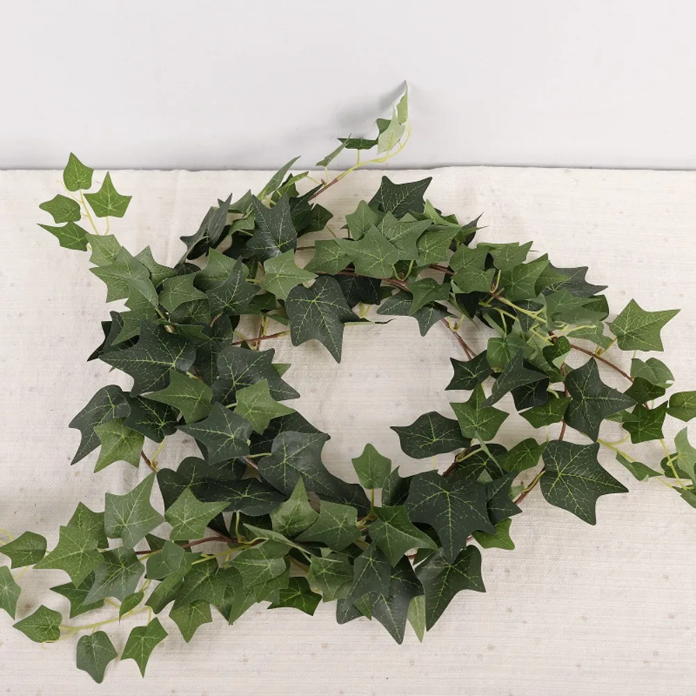 2 Meters Simulated Vine, Green Leaf Vine Indoor Wall Decoration, Simulated Green Plant Sweet Potato Vine