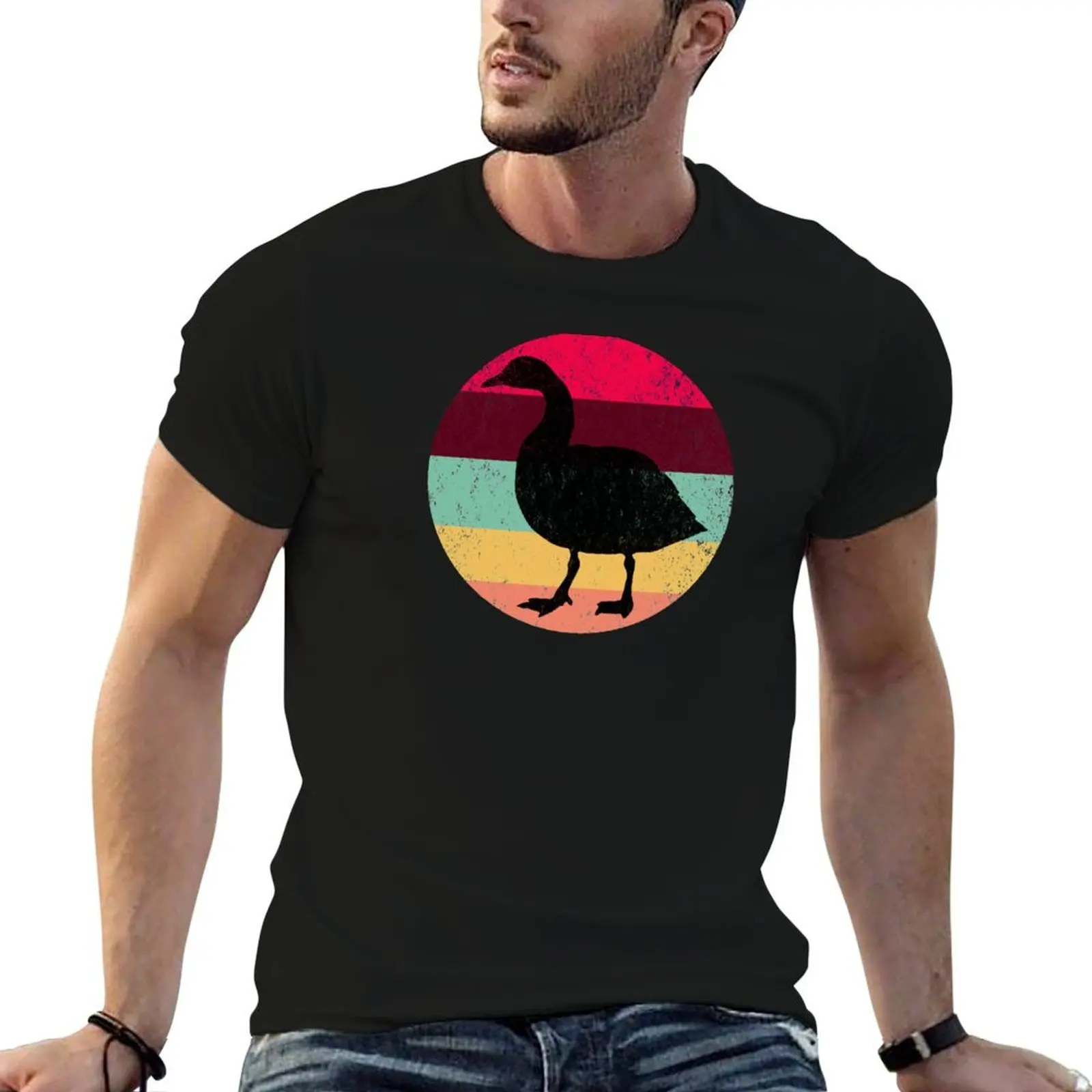 Goose Vintage Sunset T-Shirt t shirt for man 100 percent cotton cotton tshirt 100% graphic t shirts for man T-shirt