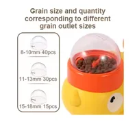 Yellow Duck-Shaped Interactive Cat Treat Dispenser Durable Plastic Training Dog Toy Puzzle Slow Feeder Dog Self-pleasure Toy 4