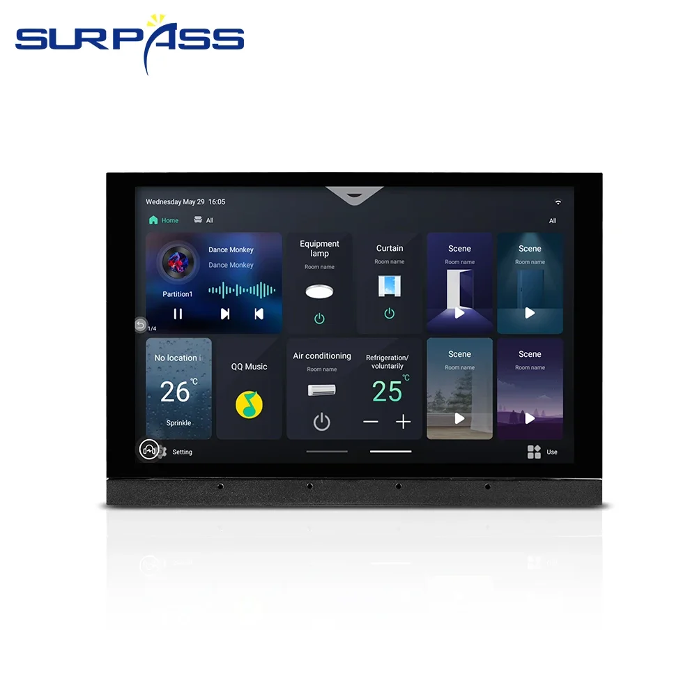 8 Inch Tuya Wifi Zigbee Multi-function Touch Screen Control Panel Central Control For Smartlife App Intelligent Scenes Devices