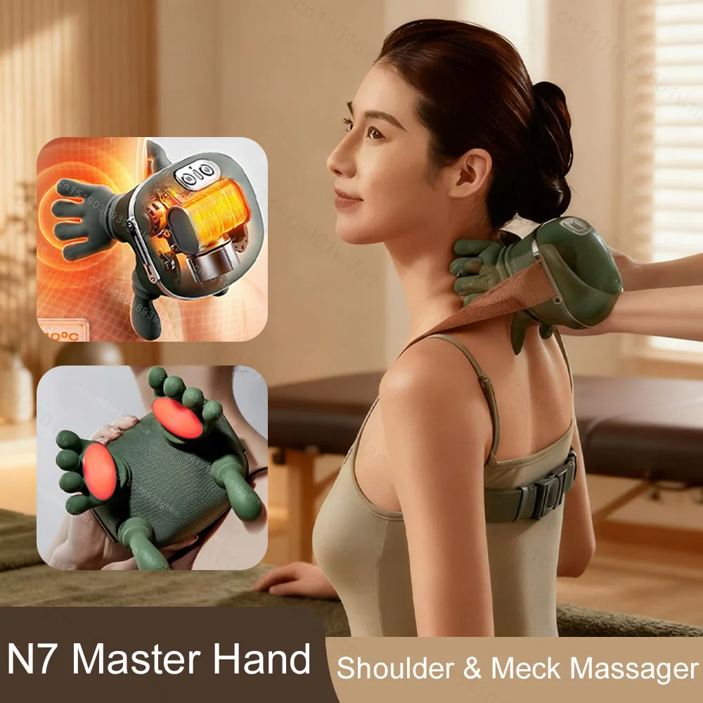 

Neck Shoulder Massager Intelligent Bionic Shiatsu Red Light Heated Relief Fatigue Body Kneading Trapezius Muscles Relaxation