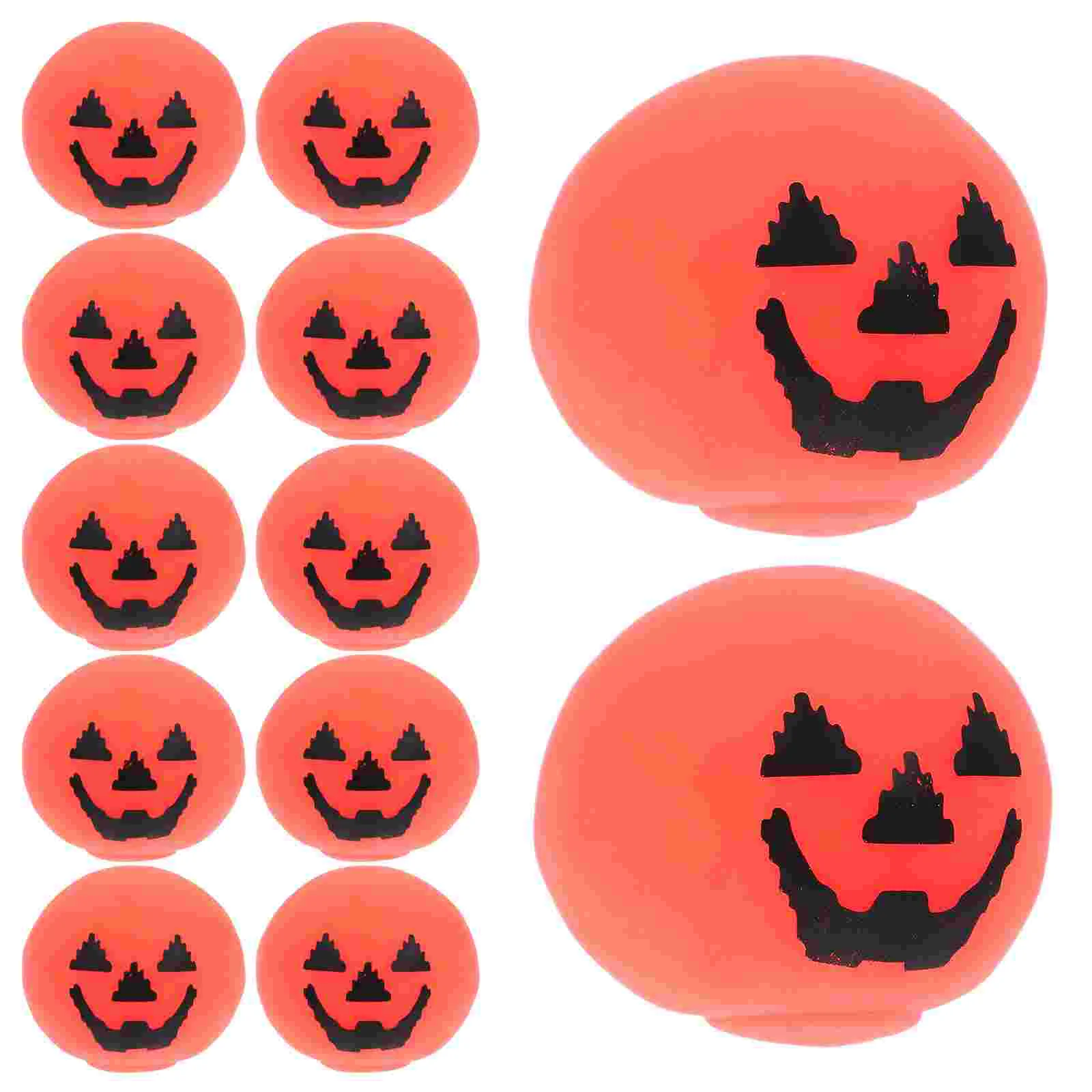 Jouet de Citrouille d'Halloween au Design Amusant, Fausse Goutte d'Eau à Presser, Accessoire de ix, Décoration de Jeux Orange, 12 Pièces