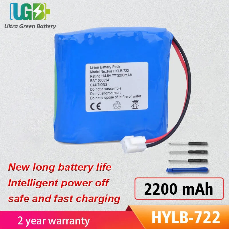 

UGB New HYLB-722 Battery For Biocare ECG-6010 ECG-6020 ECG-3030 IE3 IE6 Electrocardiogram machine battery