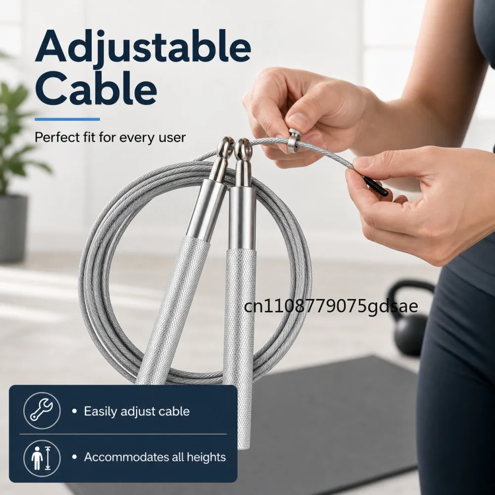 Men Women Speed Jump Rope Kids Skipping Rope Gym Workout Equipment Steel Wire Bearing Adjustable Fitness MMA Training