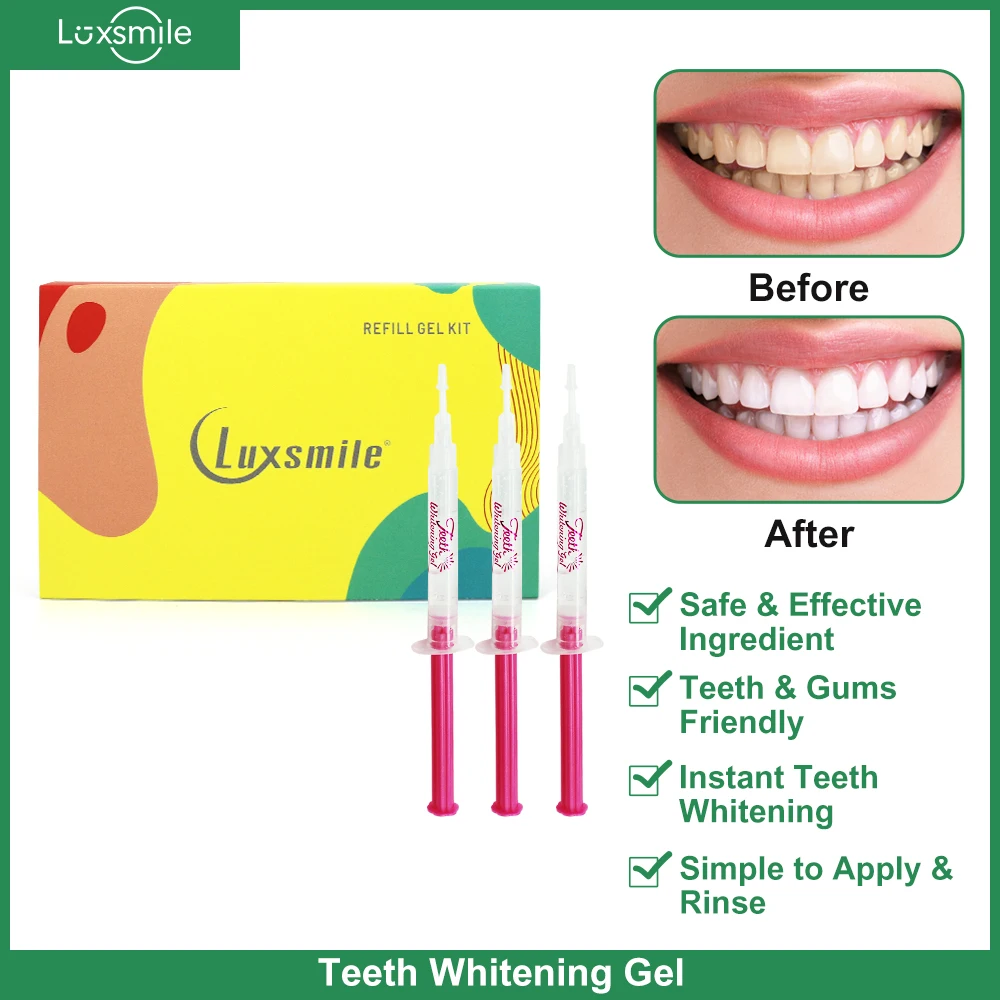 

3pcs Teeth Whitening Gel Tooth Whitener Oral Care Dental Whitening Gel Dentistry Refill Gel Kit for Whitening Tooth