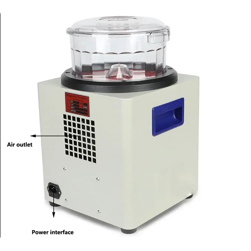 Portable 220v Jewelry Polishing Machine Small Magnetic Grinding Gold Silver Jewelry Accessories Cleaning Derusting Aluminum Allo