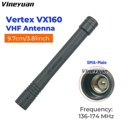 ATV-6B de antena rechoncho VHF de 9,7 cm/3,81 pulgadas, 136-174 MHz, para Vertex Standard, VX-130, VX-160, VX-170, VX-177, VX-180 de Radio