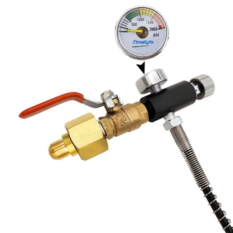 

G8TC Efficient N2O Refill Adapter Metal N2O Filling Adapter with Relief Valves and Hose Easy Connection for Sodas Maker