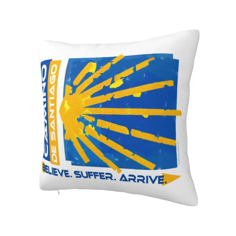 Luxury Buen Camino De Santiago Cushion Cover 50*50 cm Polyester Throw Pillow Case Decoration Sofa Chair Pillowslip