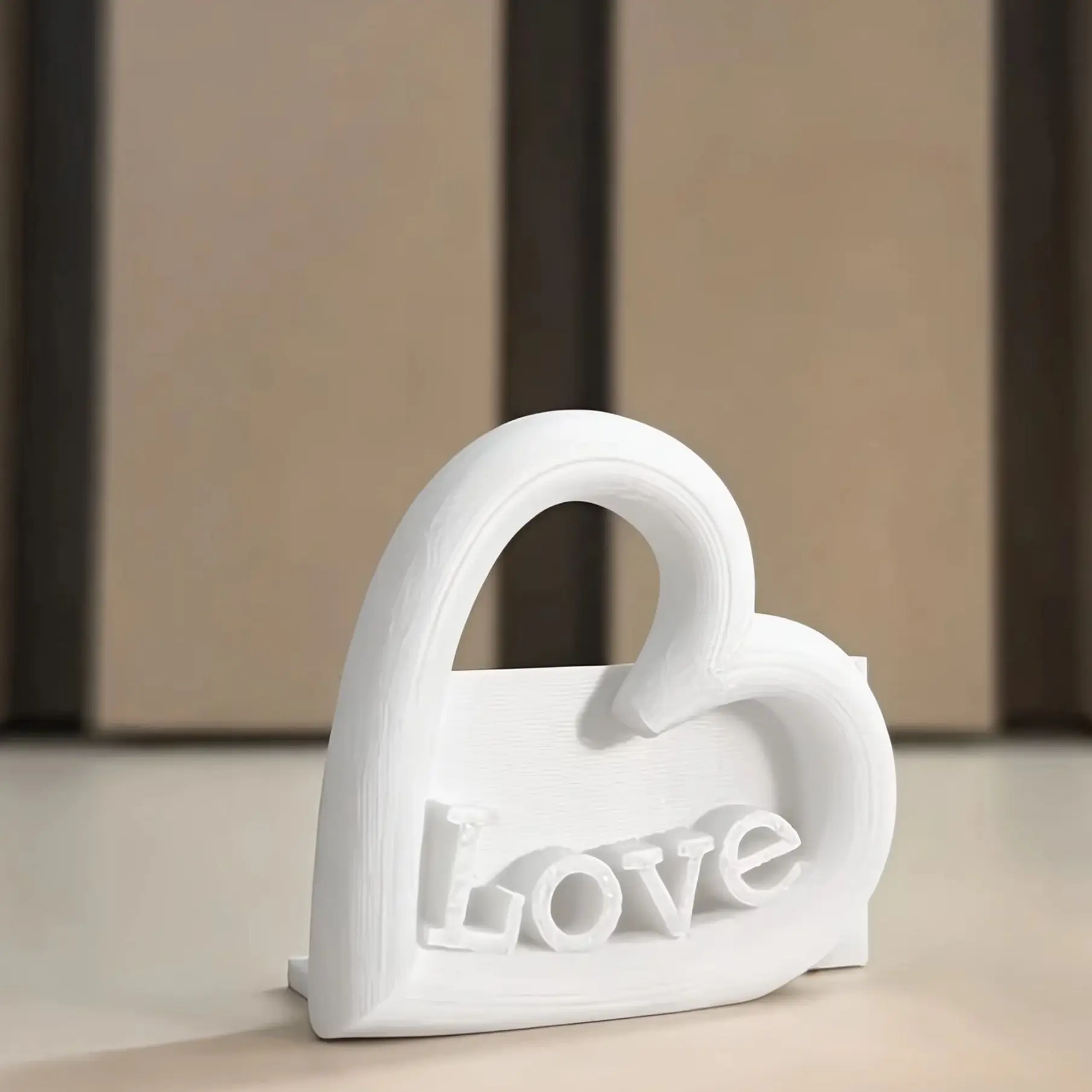 Desktop Photo Holder Stand Heart-Shaped Love Letter Design Picture Frame Organizer Set for Desktop Decorations
