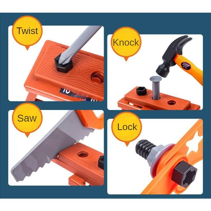 Children Toolbox Toy Boy Simulation Maintenance Electric Drill Platform Repair Baby Screw Assembly