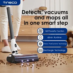 Tineco aspiradora de varilla inalámbrica A30S, tiempo de ejecución de 60 minutos, cubo de basura de 1L, cepillo sin enredos, faro LED PureCycle Tech