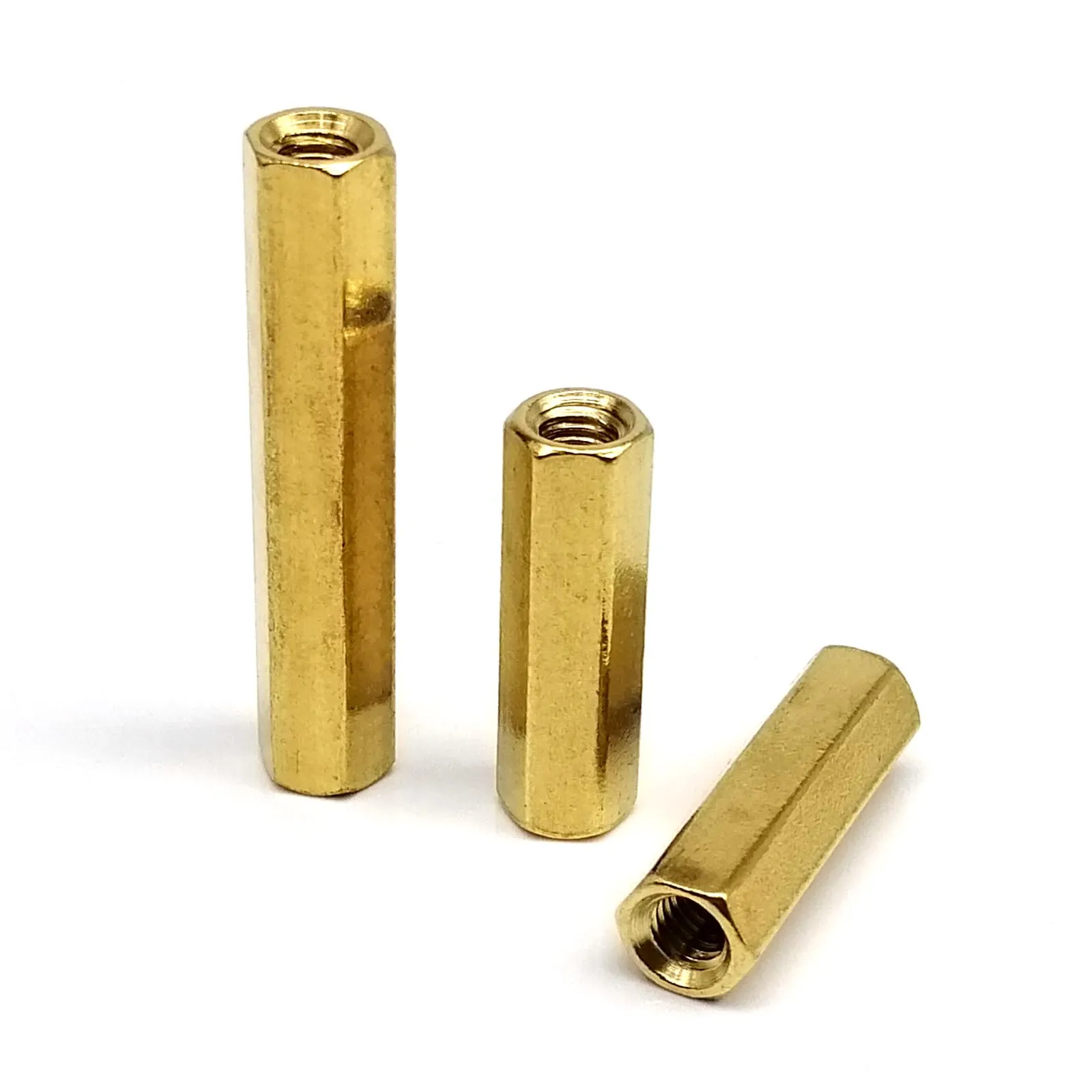 HZYUEGOU Massiver Messing-Kupfer Sechskant-Abstandshalter M2 M2.5 M3 M4 M5 M6 L=2-80mm für Leiterplatten und Motherboards – Detail 3