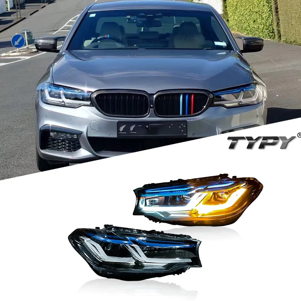 

TYPY Auto HeadLamp Accessories For BMW 5 Series G30 2018-2022 Upgrade to NEW BMW Dynamic Turn Signal Lamp Car Head Lamp Assembly