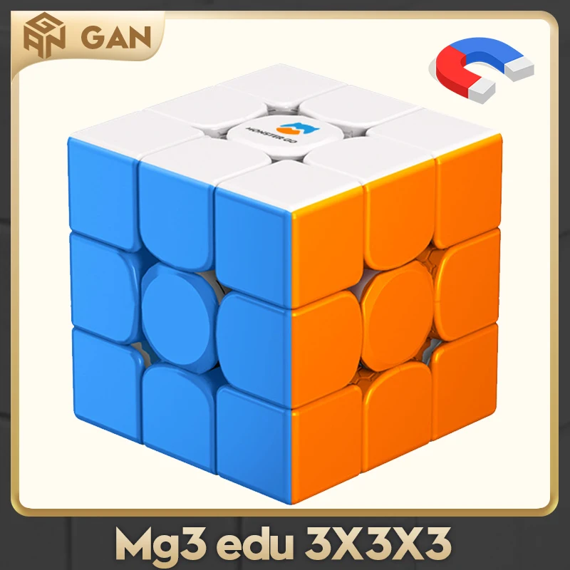 GAN Monster GO 3x3 M EDU Magnetic Magic Speed Cube Stickerless Professional Fidget Toys GAN MSG EDU 3X3 Cubo Magico Puzzle