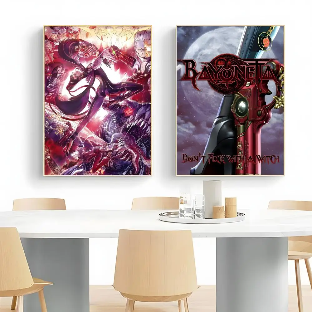 Action Game Bayonetta Poster Wall Art Print Decorative Mural Home Decor Gift Unframed