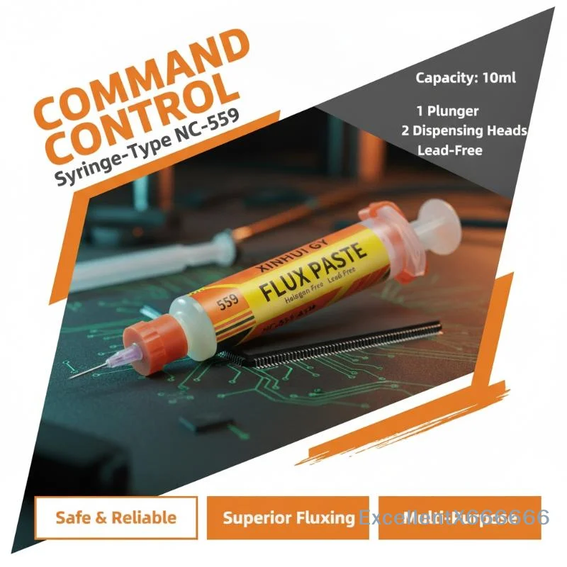 Solder Removal Accessory Kit 559 Desoldering Braid + NC-559 Flux Paste Syringe for Drone Electronic Component Repair