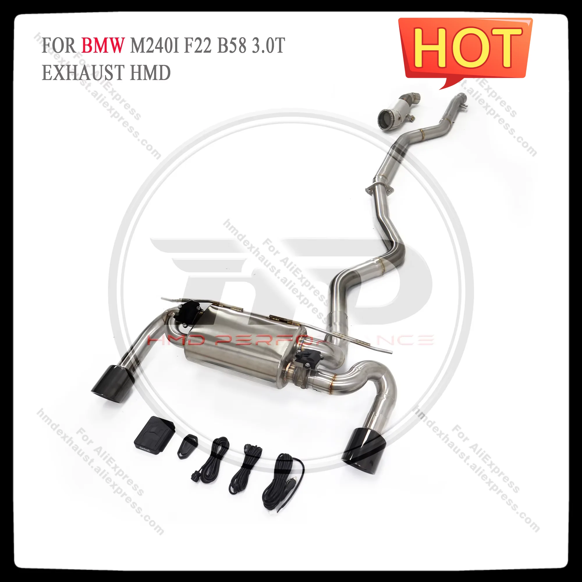 

HMD Stainless Steel Exhaust System Performance Catback For BMW M240i F22 F23 B58 Engine 3.0T 2014-2018 Muffler With Valve