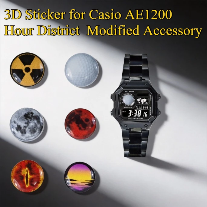 Hour District 3D-Aufkleber für CASIO AE1200, Multi 32 Style High Definition 3299 Module Royale, modifiziertes Zubehör