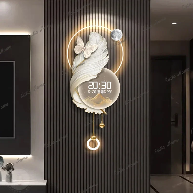 PG Design Luminous Wall Watch Creative Fashion Nordic Bedrooms Aesthetic Wall Clocks Interior Metal Reloj Pared Home Decoration