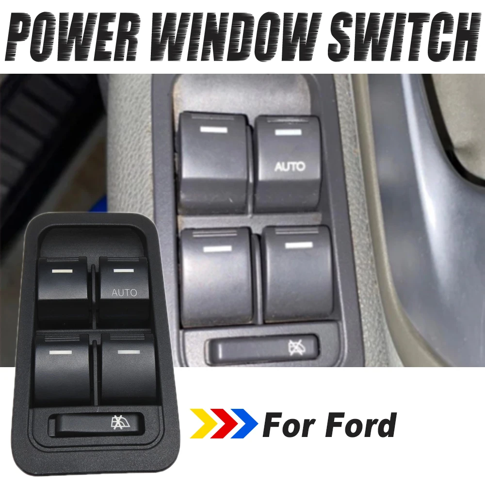 Weißer LED-Lichtschalter für elektrische Fensterheber 9R7914A132AA für Ford Territory SX SY SZ 2004-2014, beleuchtet, 13-polig