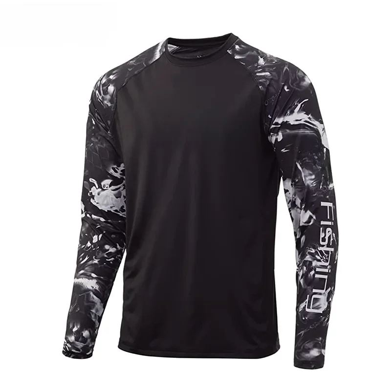 Gear Fishing Shirts Men Long Sleeve Crewneck Sweatshirt Pattern 3D Printed Outdoor Uv Protection Breathable Fishing Clothing