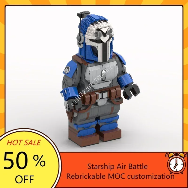 MOC Space Battle Series Bo Katan Kryze megafigure Model Aangepaste puzzel Technologie DIY Creatieve montage Speelgoed Kindergeschenken