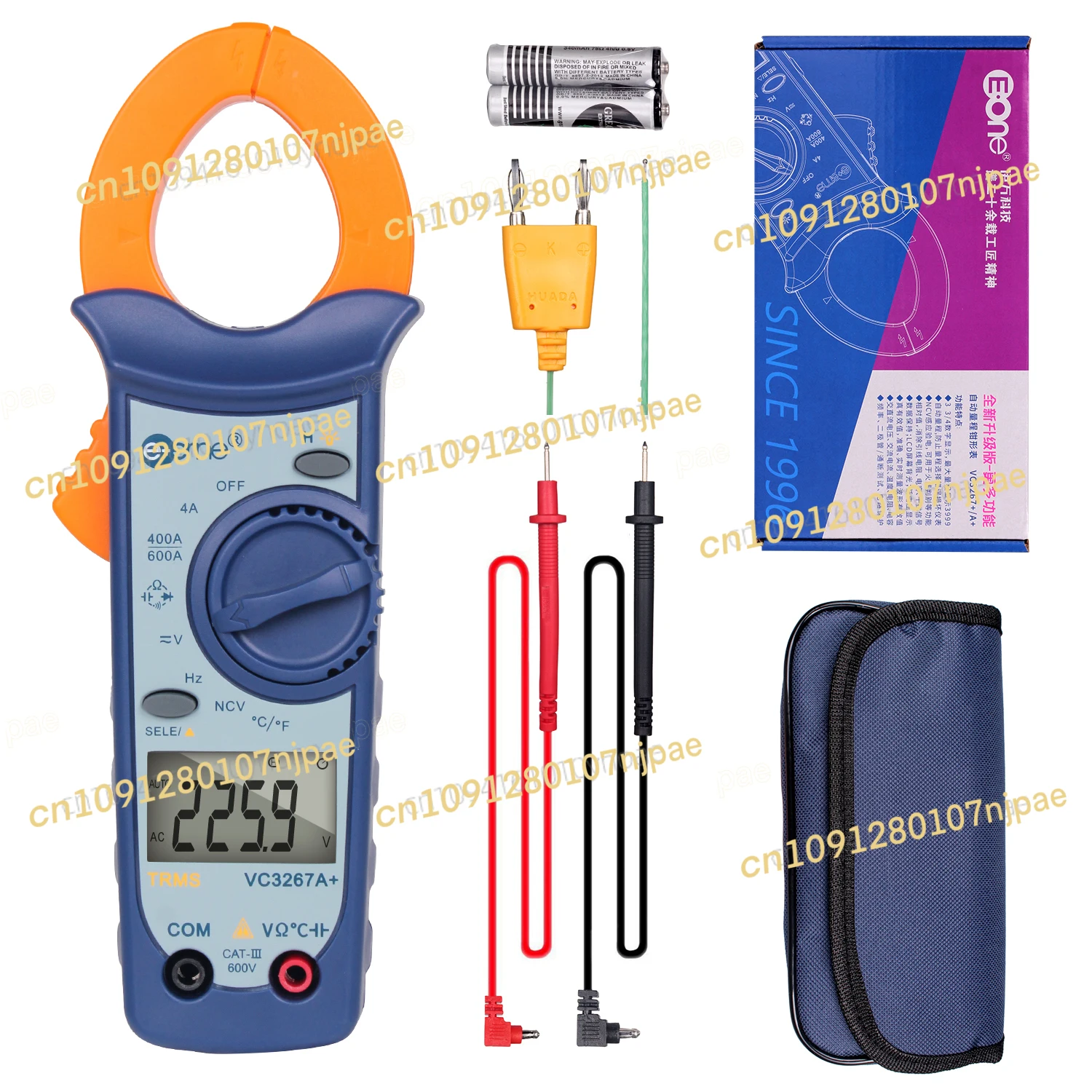 VC3267 + VC3267A + grande capacité NCV numérique AC/DC 40A-400A pince de courant testeur de fréquence de résistance à plage automatique
