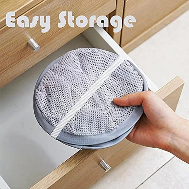 Mesh Collapsible Small Wall Laundry Baskets, Hanging Laundry Hamper, For Hotel, University Dormitory Use